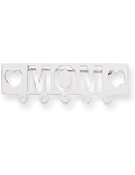 14k Gold White Gold Mom Pin