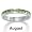 PalmBeach Jewelry Birthstone Sterling Silver Eternity Band- August- Simulated Peridot