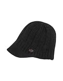 Moschino Logo Button Knit Riding Cap Black