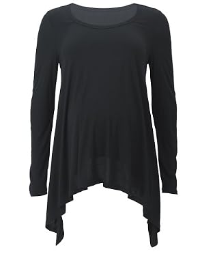 Long-Sleeve Asymmetric Hem Nursing Top