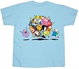 Adventure Time Group Roll Mens Light Blue T-Shirt | XL