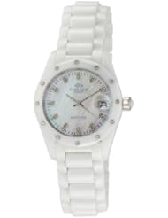 Oniss Paris Womens ON601-L WHT Diamond Ceramica Swiss Quartz Watch