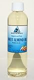 Sweet Almond Oil Organic Carrier Cold Pressed Refined 100% Pure 4 oz