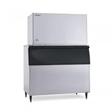 Stainless Steel Modular Ice Maker with Half Sized Crescent Cubes Remote Condenser 208V and 19 gal 100 lbs Water Usage for Ice