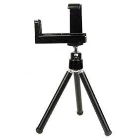 Mini Adjustable Tripod for Apple iPhone 3G / 3GS / 4 / 4S and Apple iPod Touch - 360 degree swivel - AAA Products - 12 Month Warranty