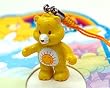 Official Runa Care Bears Mascot Mini Figure with Loop - 1.5" Yellow (Japanese Import)