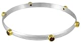 22k Gold Overlay Sterling Silver Garnet Bangle Bracelet by Michou