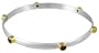 22k Gold Overlay Sterling Silver Garnet Bangle Bracelet by Michou