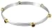 22k Gold Overlay Sterling Silver Garnet Bangle Bracelet by Michou