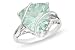 4 Carat Fluorite and Diamond 14K White Gold Ring