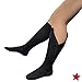 Presadee Original Closed Toe 20-30 mmHg YKK Zipper Compression Circulation Swelling Recovery Full Calf Length Energize Leg Socks (L/XL, Black)