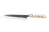 Tanegashima Shiro1ko Double-sided Sashimi Knife Black-finish Cherry Wood Handle 20.00cm (7.87)