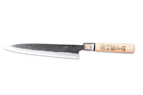 Tanegashima Shiro1ko Double-sided Sashimi Knife Black-finish Cherry Wood Handle 20.00cm (7.87)