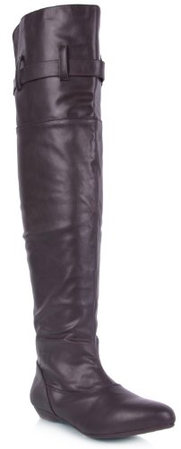 Bamboo Zoria-29 OTK Thigh Flat Boot