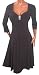 FUNFASH BLACK ¾ SLEEVES EMPIRE WAIST COCKTAIL DRESS NEW Plus Size Made in USA