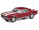 Chevrolet Camaro Z28 RS (1967) in Dark Red (1:24 scale) Diecast Model Car