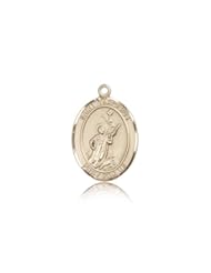 Free Engraving Included Medal-14k Gold St. Saint Tarcisius Medal 3/4" 8261KT w/o Chain w/Box Patron Saint of Altar Boys/Altar Girls