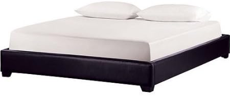 Metro Eastern King Bed, Black Faux Leather