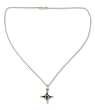 Garnet pendant necklace, 'Star of Love' Garnet pendant necklace, 'Star of Love'