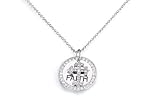 Sterling Silver Cubic Zirconia Statements Cross Charm w/ Circle Faith Pendant by Crislu, 16-18