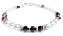Damali .925 Sterling Silver Crystal Bracelet in January Garnet Swarovski Crystal Birthstones - MEDIUM 7 1/4 In.