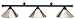 55" Black Pool Table Light with Chrome Metal Shades 55" Black Pool Table Light with Chrome Metal Shades