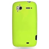 Silicone Gel Skin Sleeve GREEN Rubber Soft Cover Case for HTC SENSATION 4G  ....