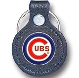 Chicago Cubs Small Leather & Pewter MLB Key Ring