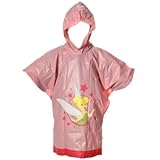 Disney Tinkerbell Girls Rain Slicker Pink Hooded Poncho