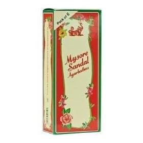 Mysore Sandal Agarbathies Sandalwood Incense - 20 Stick Box