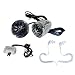 Pyle Super Motorcycle/ATV/Snowmobile Mount Amplifier Package - PLMCA30 400W Amplifier w/Dual handle-bar Mount Weatherproof speakers w/MP3/Ipod Input + PWPE10W Waterproof Marine Headphones Earbuds compatible w/ MP3 players & iPods (White Color).