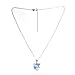 Sterling Silverr Austrian Elements Crystal Love Heart Pendant Necklace, 16'' with 2