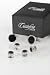 Cufflinks and Studs - Black Circular Onyx with Feather Cut Edge