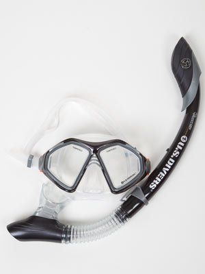 US Divers Admiral LX Mask & Island Dry Snorkel Set