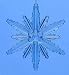 4.5" Icy Crystal Blue Beveled Flower Snowflake Christmas Ornament