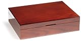 Diplomat Mahogany Wood Ten Watch Storage Case with Black Nabuka Suede Interior