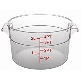 Polycarbonate Round Storage Container Cap. 2L clear.