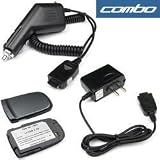 Bargaincell- 3-Piece Value Combo Pack Of Samsung SGH-T309, T309, SGH-T319, T319 Includes: Vehicle Cigarette Lighter Power Charger with IC Chip + Home Wall Travel Plug in Ac Charger + Standard Lithium-Ion Replacement Battery