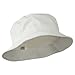 Big Size Cotton Blend Twill Bucket Hat - White (For Big Head)