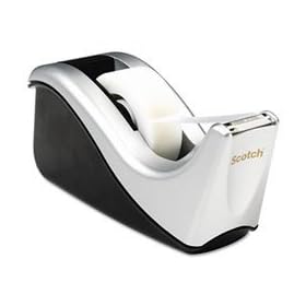 Scotch Desktop Tape Dispenser Silvertech, Two-Tone: Office Products