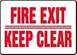 FIRE EXIT KEEP CLEAR 10