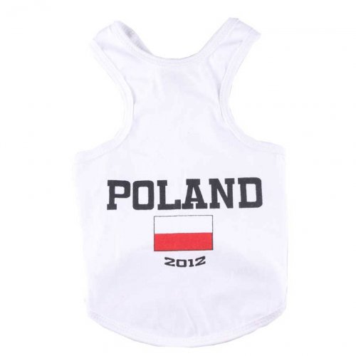 Hunde-Nationaltrikot Polen 2012 Tanktop EM008C-XXL von Doggydolly