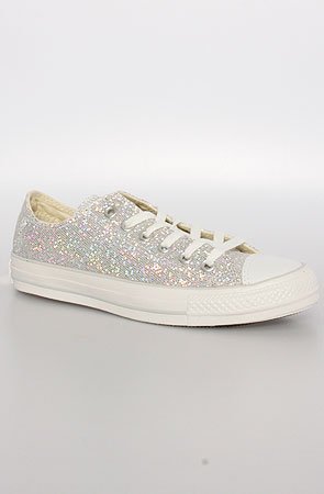 Converse The Chuck Taylor Lo in Silver Glitter,Sneakers for Women