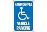 Aluminum Sign - Handicapped Vehicle Parking - .08mm Thick
