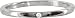 Stack Ring Co Sterling Silver Rhodium Plated Inset Round 1.3mm Cubic Zirconia Stack Ring