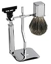 Comtemporary Mirror Chrome 3 Piece Shaving Set