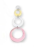 14K Tri-Color Gold Earrings - 2.0