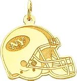 14K Gold NFL New York Jets Football Helmet Charm