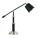 IMAGE OF Candice Olson 7911-TL Scope Light 60W Edison Base Adjustable Table Lamp, Oil Rubbed Bronze with Silver, Chocolate Shade