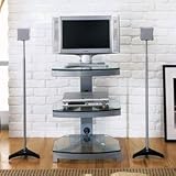 OmniMount Stellar AV Stand In Gray Metallic Finish
